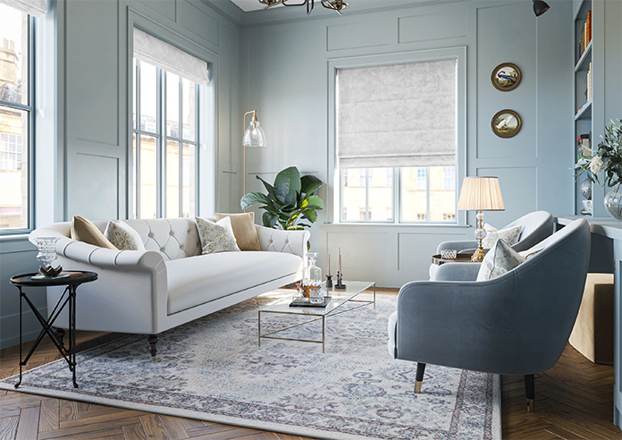 Crushed Velvet, White - Twist&Fit Roman Blind - Image 7